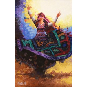 Bandah Ali, 24 x 36 Inch, Acrylic on Canvas, Figurative-Painting, AC-BNA-068